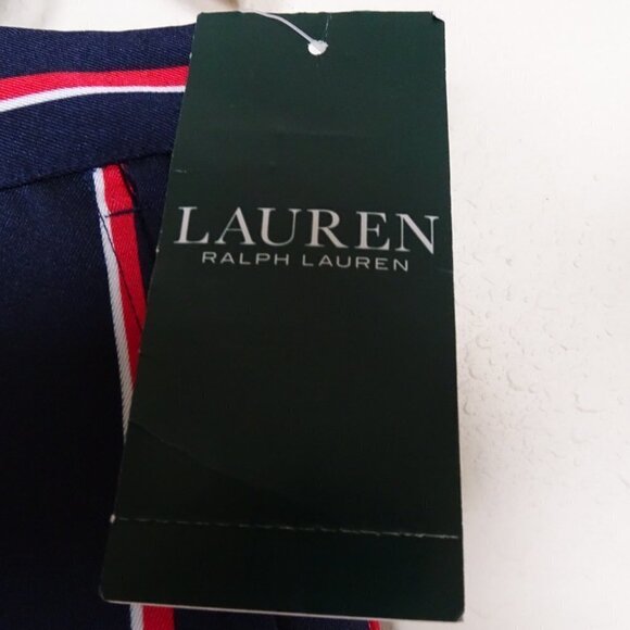 Ralph Lauren Cropped Pants Women's Size 10 Blue Silky Crepe Lightweight - Picture 6 of 7